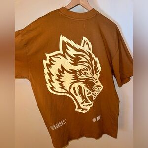 Darc Sport Men's Burnt Orange Wolf Graphic Tee